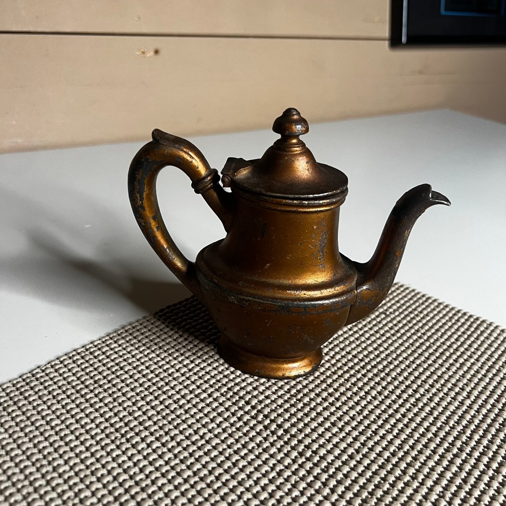 Vintage R Wallace Hotel Lafayette Silver Soldered Teapot 8oz 1946 Buffalo NY